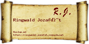 Ringwald Jozafát névjegykártya